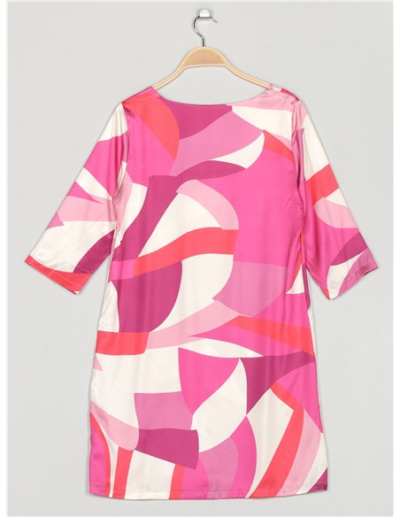 Vestido satinado estampado