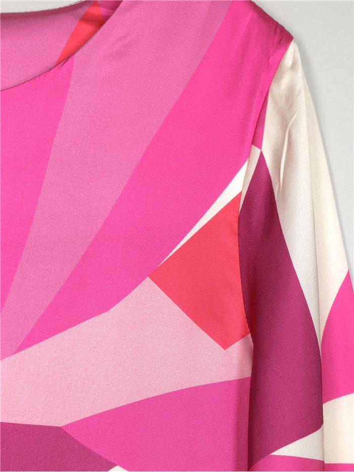 Vestido satinado estampado