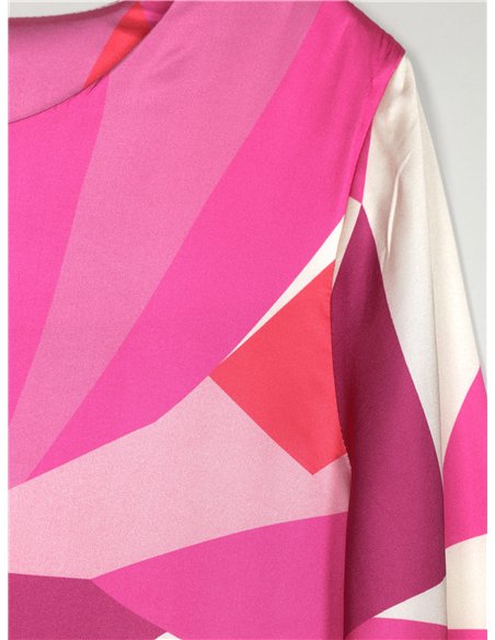 Vestido satinado estampado