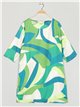 Vestido satinado estampado