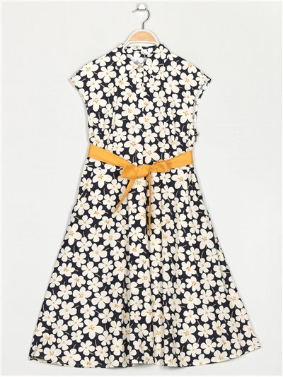 Vestido camisero floral
