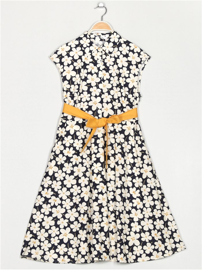 Vestido camisero floral