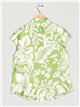 Blusa satinada estampada lazo