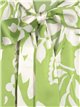 Blusa satinada estampada lazo