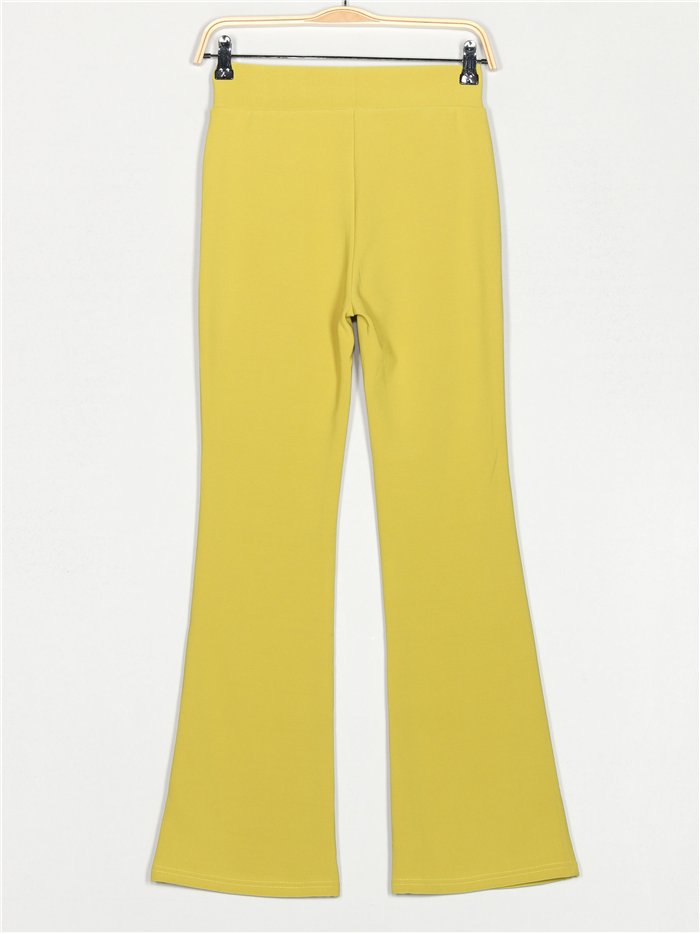Pantalón flare detalle metálico