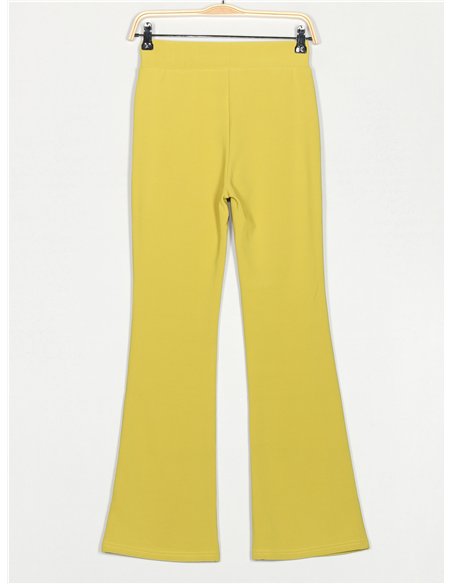 Pantalón flare detalle metálico