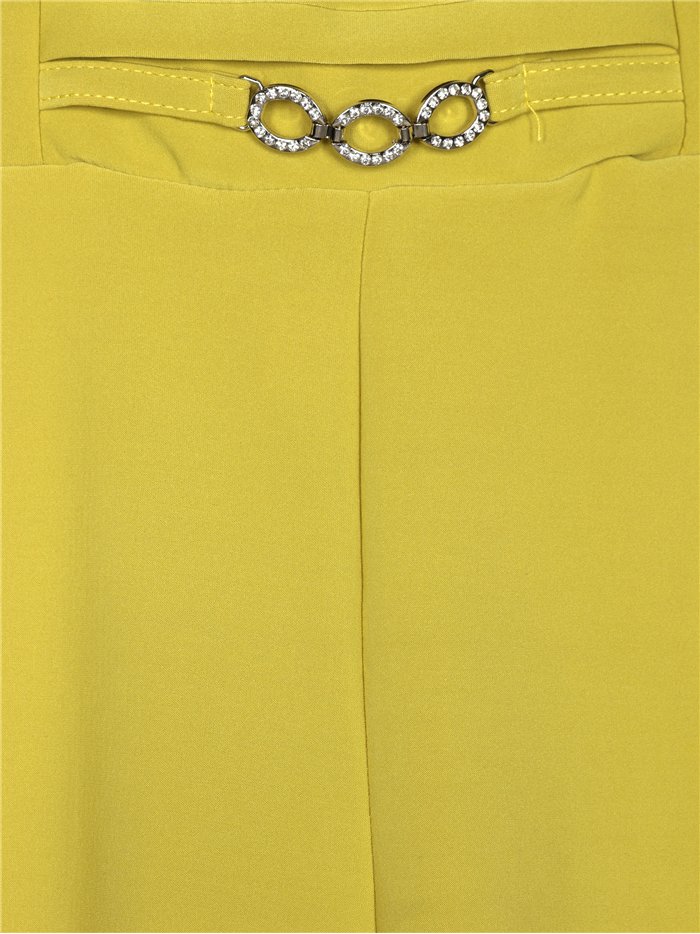 Pantalón flare detalle metálico