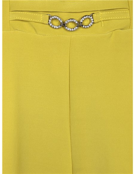Pantalón flare detalle metálico