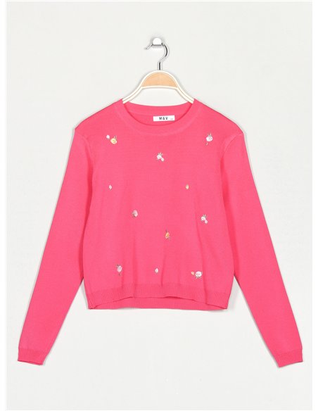 Jersey florecitas bordadas