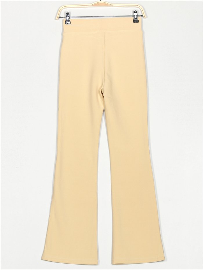 Pantaloni a zampa con dettagli metallici