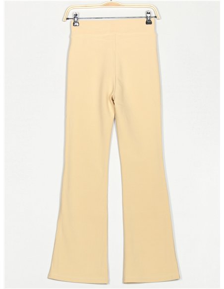 Pantaloni a zampa con dettagli metallici