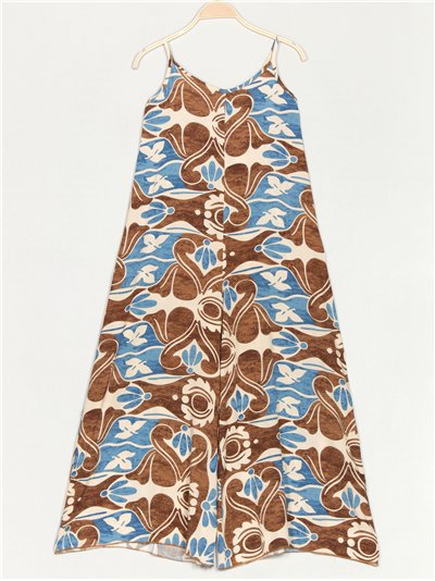 Mono maxi palazzo estampado