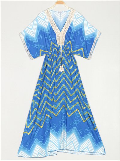 Vestido maxi estampado lentejuelas