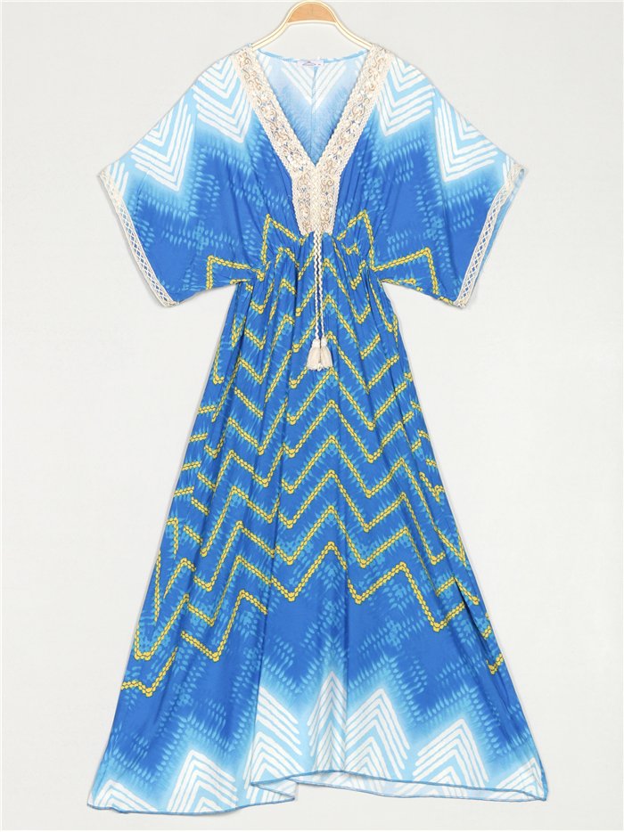 Vestido maxi estampado lentejuelas