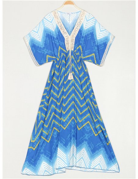 Vestido maxi estampado lentejuelas