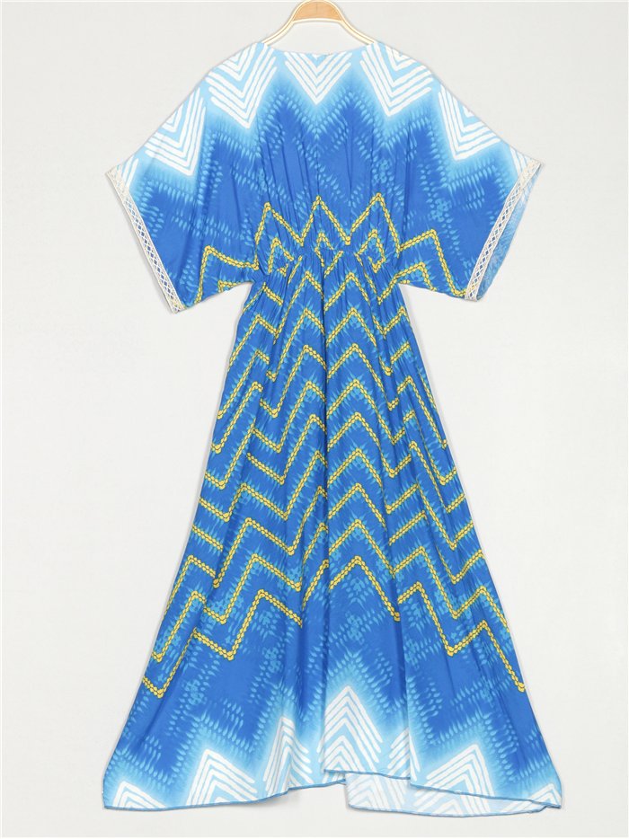 Vestido maxi estampado lentejuelas