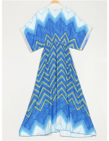 Vestido maxi estampado lentejuelas