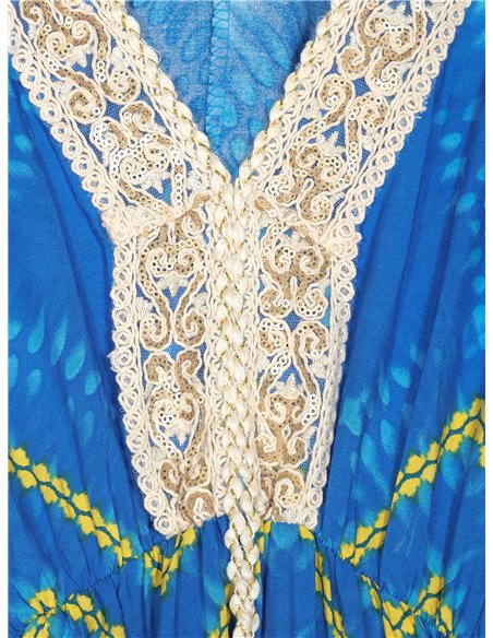 Vestido maxi estampado lentejuelas