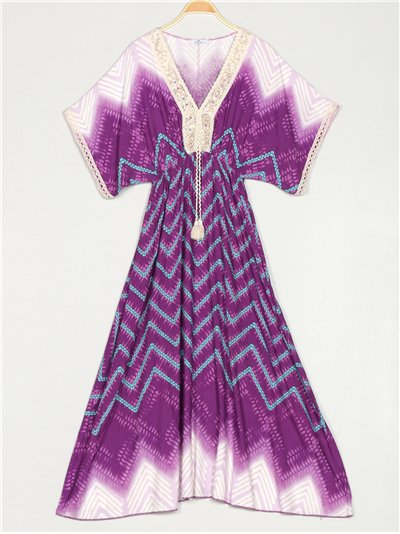 Paillettenbedrucktes Maxikleid