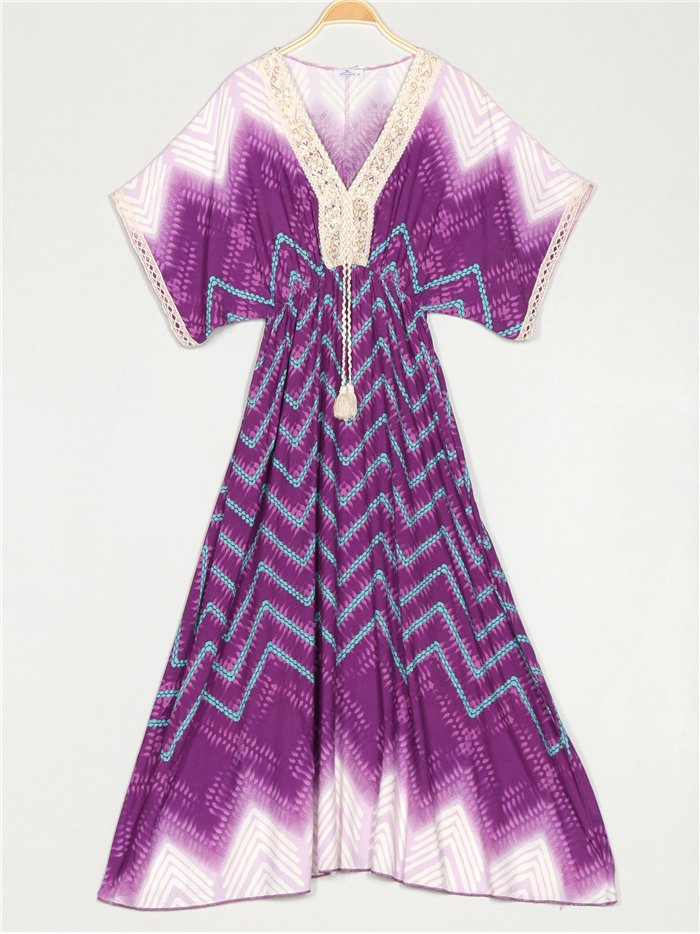 Paillettenbedrucktes Maxikleid