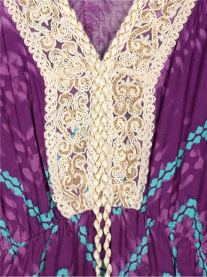 Paillettenbedrucktes Maxikleid