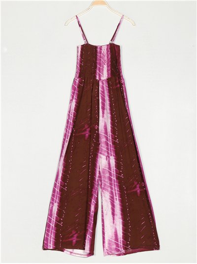 Mono largo tie-dye frunces