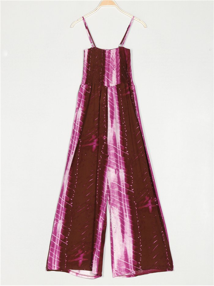 Mono largo tie-dye frunces