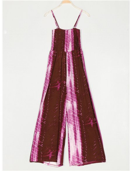Mono largo tie-dye frunces