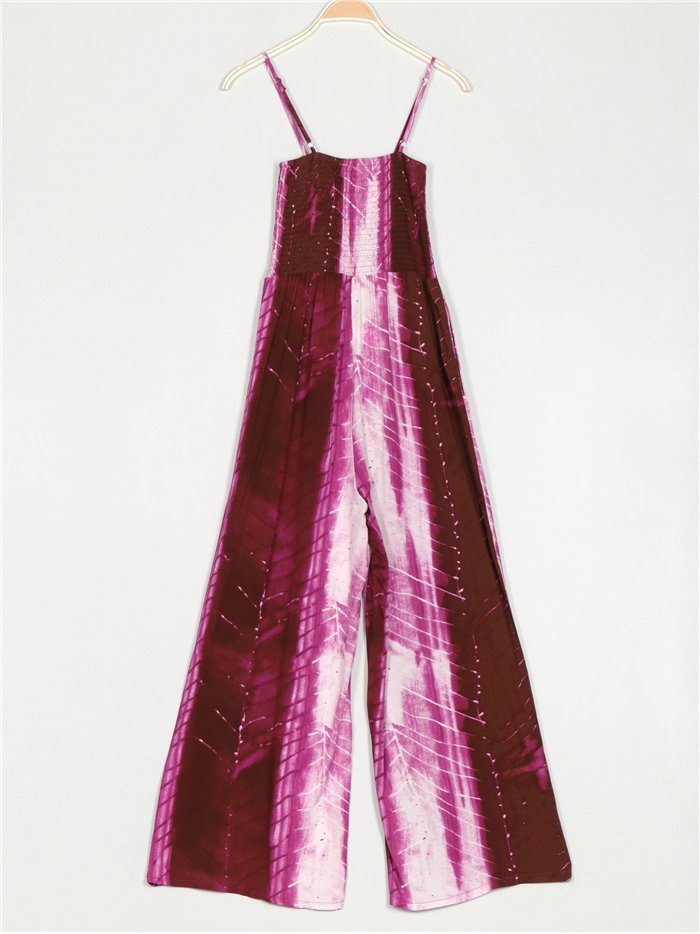 Mono largo tie-dye frunces