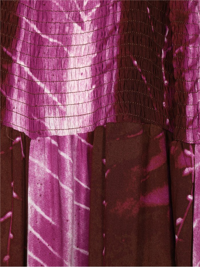 Mono largo tie-dye frunces