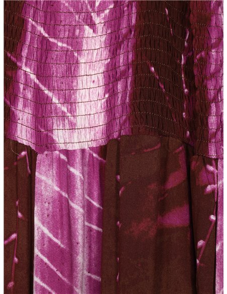 Mono largo tie-dye frunces