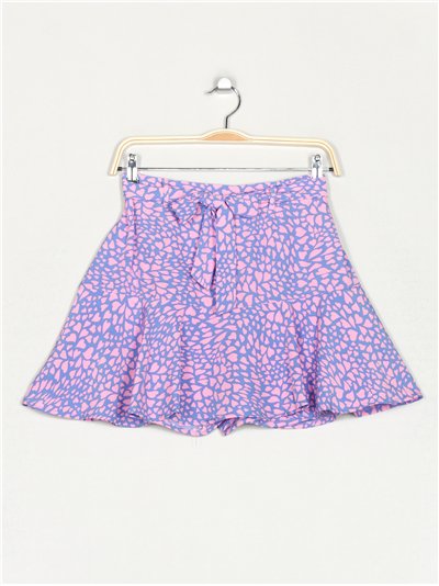 Short falda corazoncitos cinturón