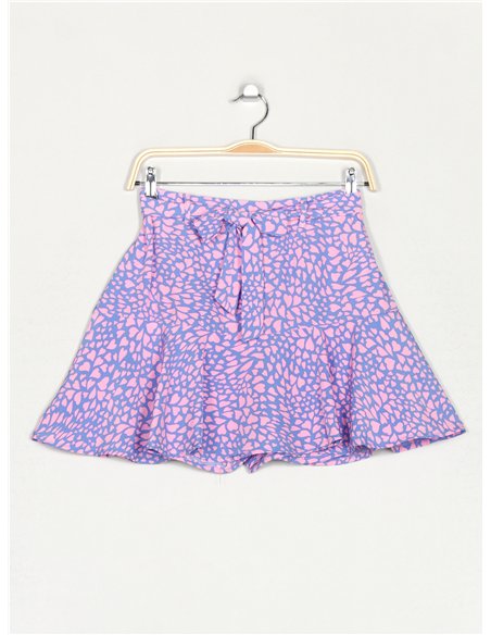 Short falda corazoncitos cinturón