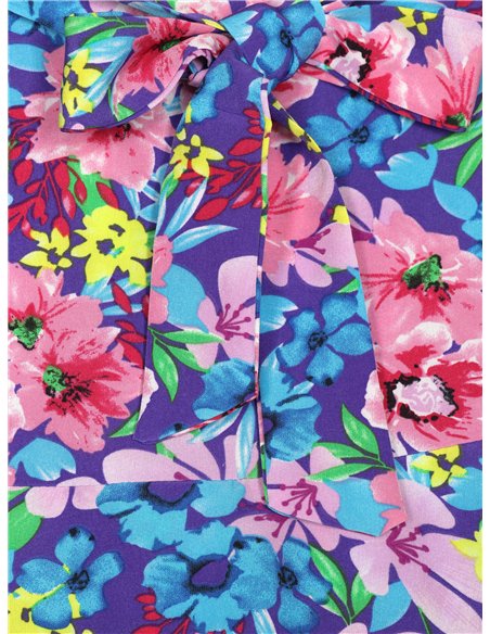 Short falda florecitas cinturón
