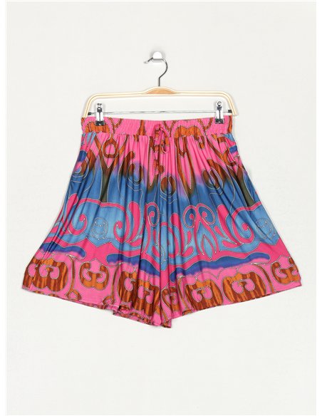 Short fluido estampado talla grande