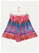 Short fluido estampado talla grande