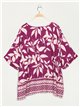 Blusa hojas talla grande