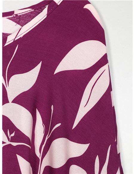 Blusa hojas talla grande