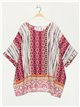 Blusa estampada talla grande