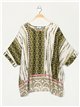 Blusa estampada talla grande