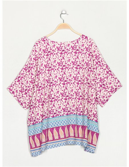 Blusa hojas talla grande