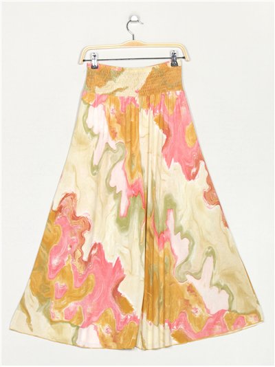 Pantalón palazzo fluido estampado 2
