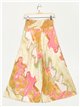 Pantalón palazzo fluido estampado