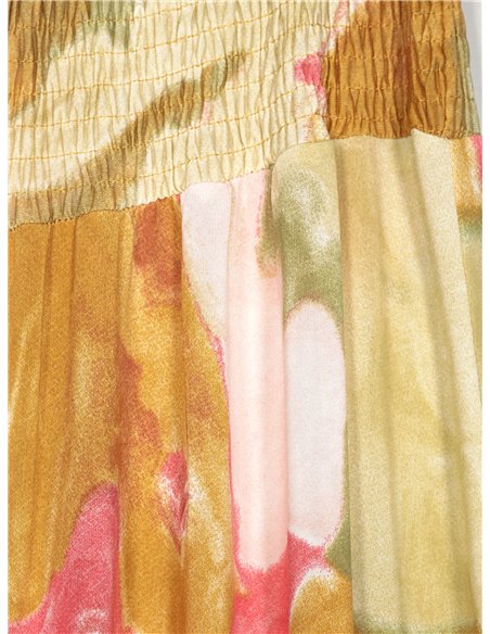 Pantalón palazzo fluido estampado