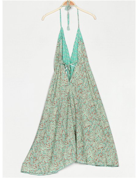 Vestido estampado borlas