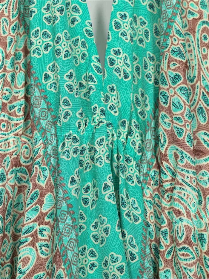 Vestido estampado borlas