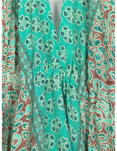 Vestido estampado borlas