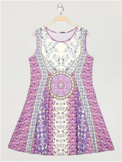 Vestido fluido estampado
