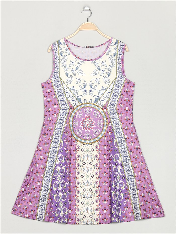 Vestido fluido estampado