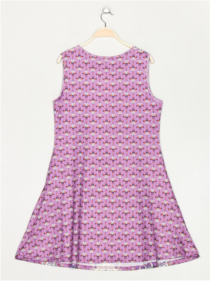 Vestido fluido estampado